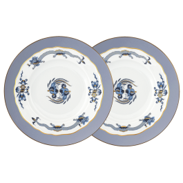 Dinner set, 4 pcs. for 2 persons, court dragon, "Urban Colors" blue