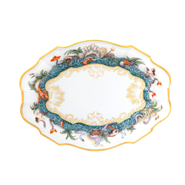 Dish with swans in relief, Shape "Swan Service", 38 x 28 cm