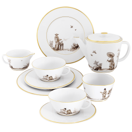 Teaset "Graphic scenes after Hoeroldt", lim. 25, Shape "Vitruv"