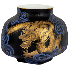 Vase Fortune Dragon, lim. 50, Shape "nova", H 17,5 cm