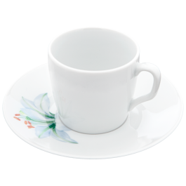 Espresso cup & saucer, Shape "MEISSEN® Cosmopolitan", "Giant Bloom", Lily, V 0,05 l