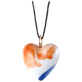 Pendant Heart big loop rose gold, Giant Bloom, 2,4 x 2,1 cm