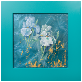 Wall picture Iris, New Crystal Glaze World of Meissen, H 53 cm