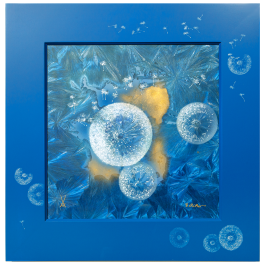 Wall picture Blowball, New Crystal Glaze World of Meissen, H 53 cm