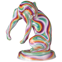 Panther, Meissen Atelier, Airbrush Look, lim., H 17 cm
