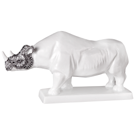 Rhinoceros, Meissen Atelier, Africa black, H 12,5 cm