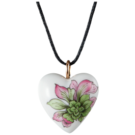 Pendant Heart big loop rose gold, Succulent, 2,4 x 2,1 cm
