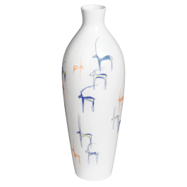 Vase "Springboks", H 38,5 cm