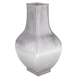 Vase, Mesh Platinum, H 25,5 cm