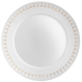 Starter- and Dessert Plate, Shape "No 41", Swords Luxury Gold, swords rim, Ø 22 cm