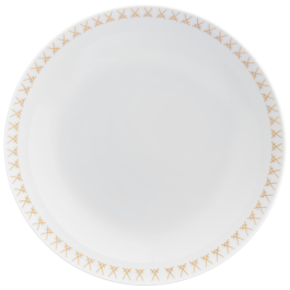 Salad- & Pasta Plate, Swords Luxury Gold, swords rim, Shape "No 41", Ø 22,5 cm