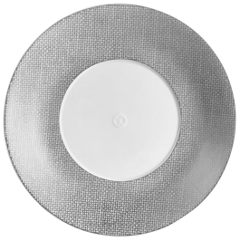 Plate, small, Shape "MEISSEN® Cosmopolitan", Mesh, platinum, Ø 20 cm