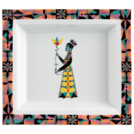 Vide-Poche, large, "Flower Ballet", Frau, Olaf Hajek, 21 x 18,5 cm