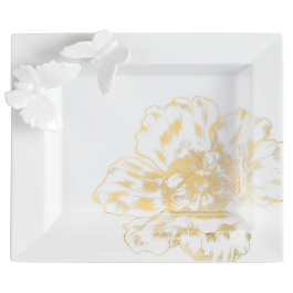 Vide-Poche, "Butterfly Collection" large, "Giant Bloom Gold", 21 x 18 cm