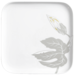 Bread- and Butter Plate, Shape "nova", Passion flower, 16 x 16 cm