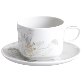 Cappuccino cup & saucer, Shape "nova", Passion flower, V 0,3 l