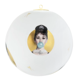 Tree decoration ball, "Legends blowing Bubbles - Collection" by Michael Moebius, Audrey, Ø 9 cm