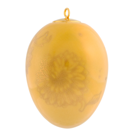 Easter egg, large, "Golden Onion Style", yellow, H 7 cm