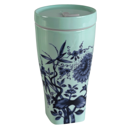 Coffee to go mug with porcelain lid, Shape "nova", "The Original", celadon, V 0,35 l