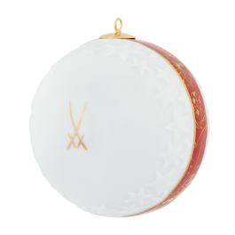 Ball, embossed stars, "MEISSEN Christmas Original", Ø 7 cm