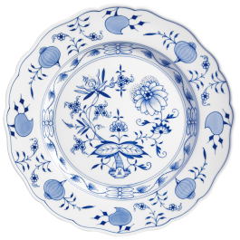 Dinner Plate, small, Shape "New Cutout", Blue Onion, white rim, Ø 25 cm