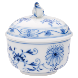 Sugar Bowl, Shape "New Cutout", Blue Onion, white rim, Ø 9 cm