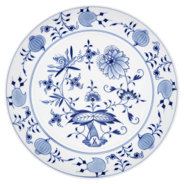 Salad- & Pasta Plate, Shape "No 41", Blue Onion, white rim, Ø 22,5 cm