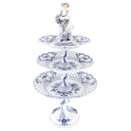 fruit stand, Blue Onion, white rim, 65 cm