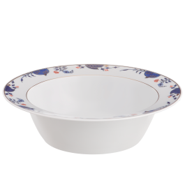 Bowl, large, Shape "No 41", Noble Blue, rim of onion elements, Ø 27,5 cm