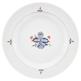 Soup Plate, Shape "No 41", Noble Blue, blossom branches, double leaf, Ø 23 cm