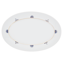 Platter, oval, Shape "No 41", Noble Blue, blossom branches, blossom roses, L 30 cm