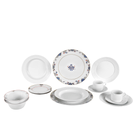 Starter set, 14-pcs for 2 persons, Shape "No 41", Royal Blossom, Noble Blue, Shape "No 41"