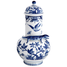 Lizard vase "Blue Crane", H 24 cm