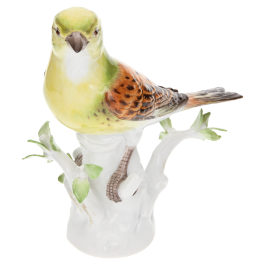 Bird, Coloured, without gold, H 14 cm