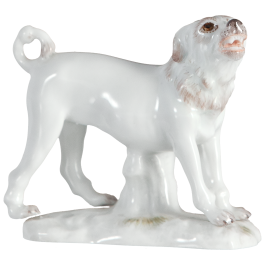 Dog Pomeranian dog, no bells, Coloured, without gold, H 4,5 cm