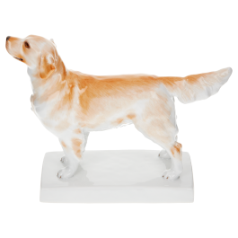 Dog Golden retriever, Coloured, without gold, H 13,2 cm
