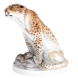 Leopard with cubs, lim. 25, H 23,5 cm