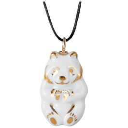 Pendant "Gold" half relief Panda, 3,5 x 1,9 cm
