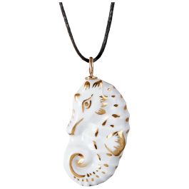 Pendant "Gold" half relief Seahorse, 3,5 x 1,8 cm