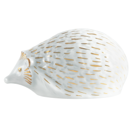 Hedgehog, handpainted in Gold