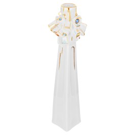 candle stick, Coloured with gold, H 26,3 cm