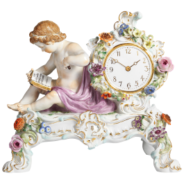 Clock Putto Reading