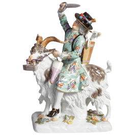 Tailor on he-goat, H 21,5 cm