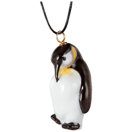 Pendant "Nature light" Full relief Penguin, 3,3 x 2,1 cm