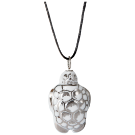 Pendant "Platinum" half relief Turtle, 3,6 x 2 cm