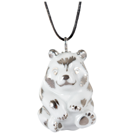 Pendant "Platinum" Full relief Panda, 3,7 x 2,2 cm