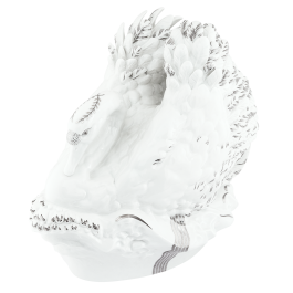 Swan, Platinum painting, H 36 cm