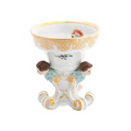 Salt-cellar with "Scattered floral sprays", L 8,5 cm