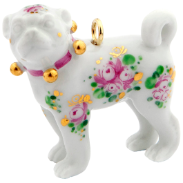 Dog Pug pendant, 3,4 x 3,5 cm