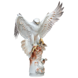 Falcon, Coloured and platinum and gold, H 75 cm